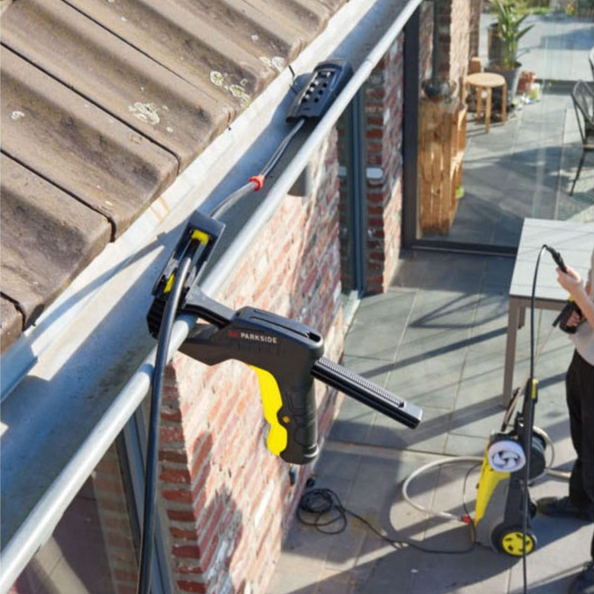 Parkside PDRS 10 Kit Pulizia Scarichi e Grondaie Idropulitrice Accessorio 180 Bar - immagine 5