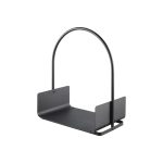 LIVARNO home Cestello Porta Legna Camino in Metallo 40x25x48 cm max 7 kg nero - immagine 3
