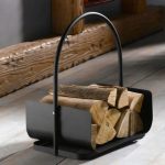 LIVARNO home Cestello Porta Legna Camino in Metallo 40x25x48 cm max 7 kg nero - immagine 4