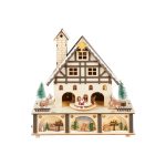 Livarno Home Villaggio Natalizio LED in Legno con Figurina Mobile 7x27x10 cm - immagine 2