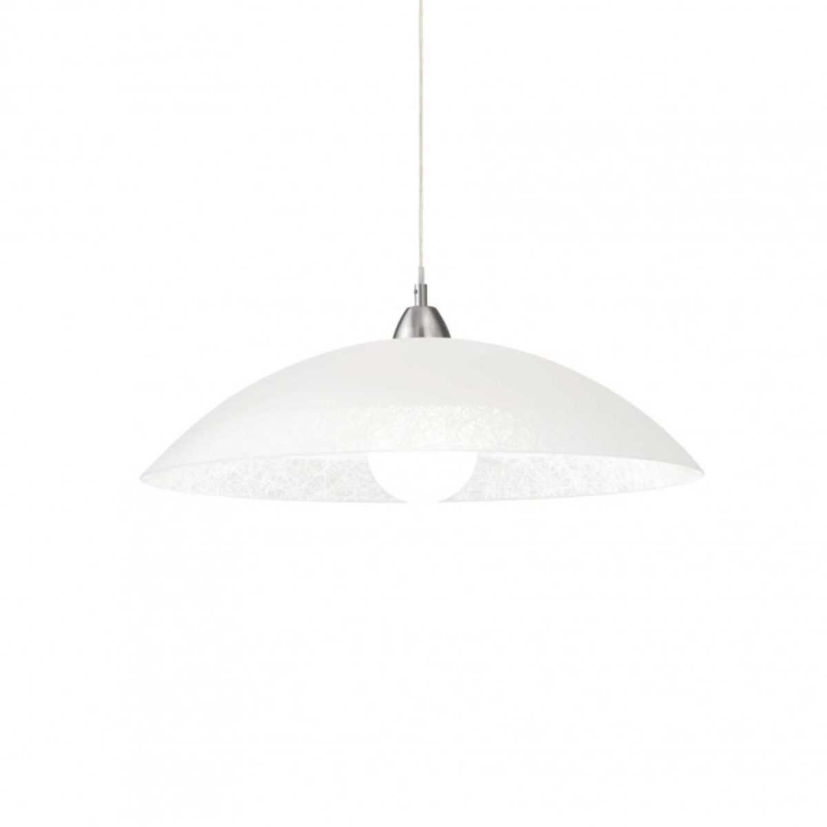 31534.jpg Ideal Lux Lana SP1 D50 Lampadario Moderno Vetro Soffiato Bianco E27 50cm - immagine 1