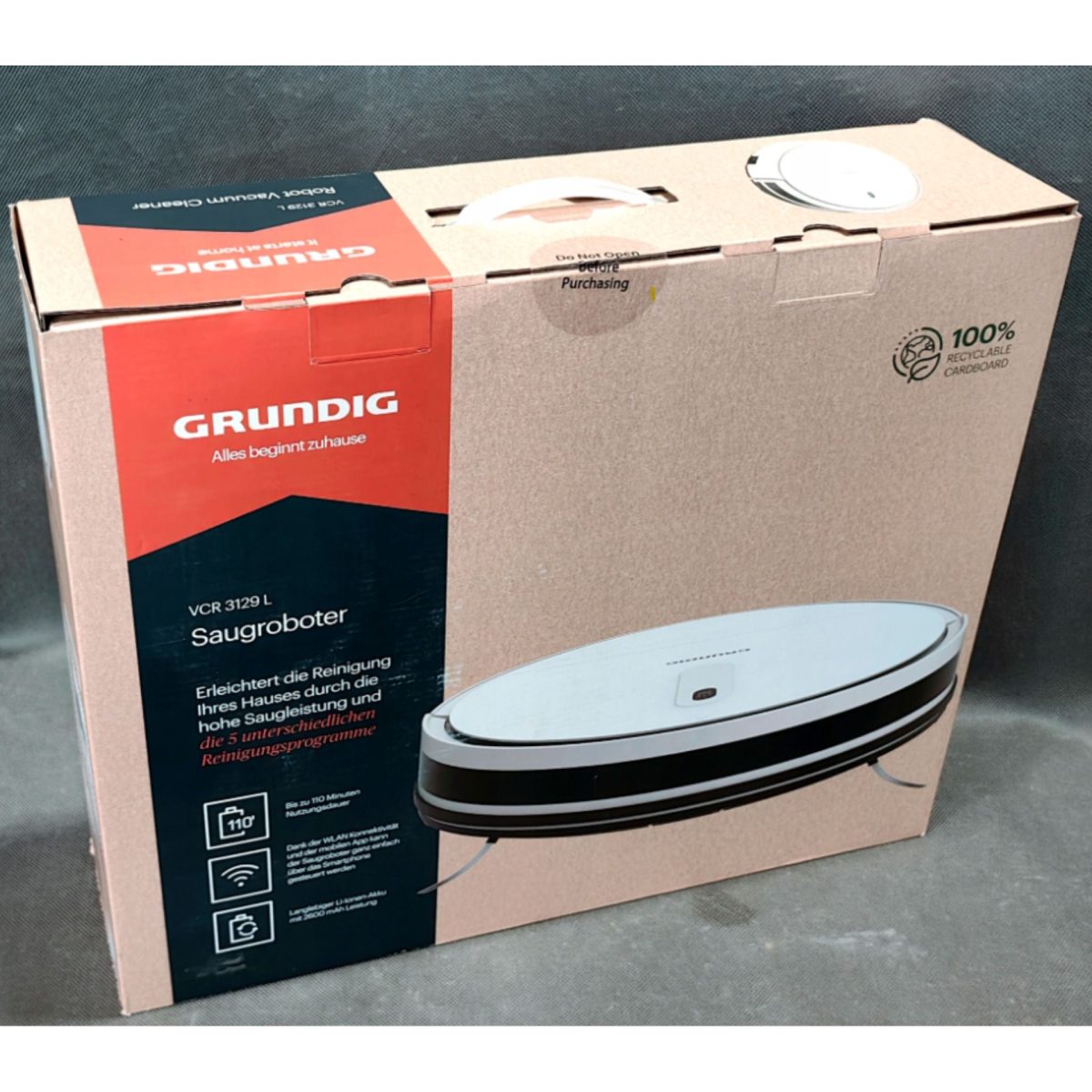 Grundig VCR 3129 L Robot Aspirapolvere Laser App WiFi 2000Pa Batteria 120 Min - immagine 2