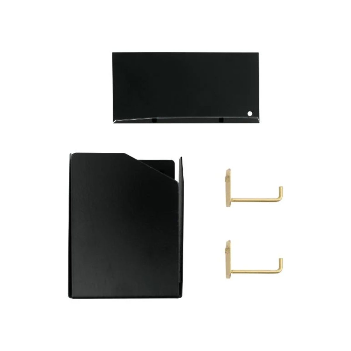 Crelando Pannello Forato da Parete Nero Porta Minuterie 46,5x2,4x36,5 cm nero - immagine 2