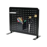 Crelando Pannello Forato da Parete Nero Porta Minuterie 46,5x2,4x36,5 cm nero