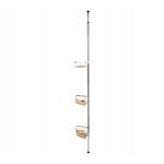 Mensola Bagno Estensibile Livarno Home da 145 a 250 cm con 3 Cestini