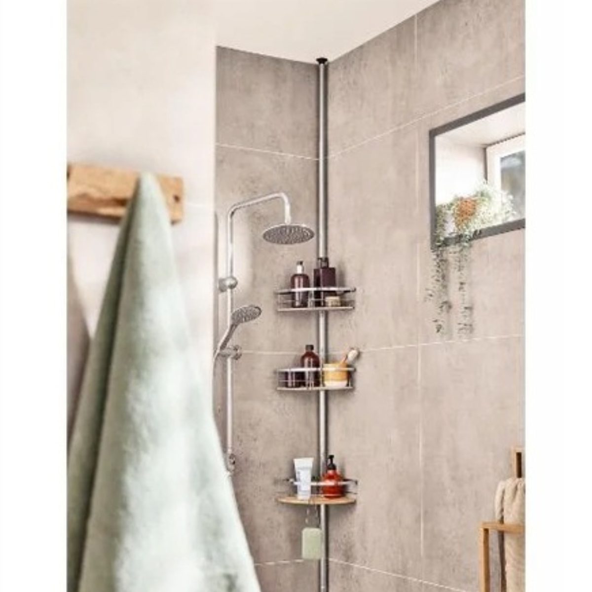 Mensola Bagno Estensibile Livarno Home da 145 a 250 cm con 3 Cestini - immagine 4
