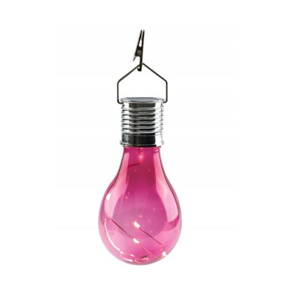 Lanterna Solare LED Livarno Home 150 mm Rosa con Sensore Crepuscolare