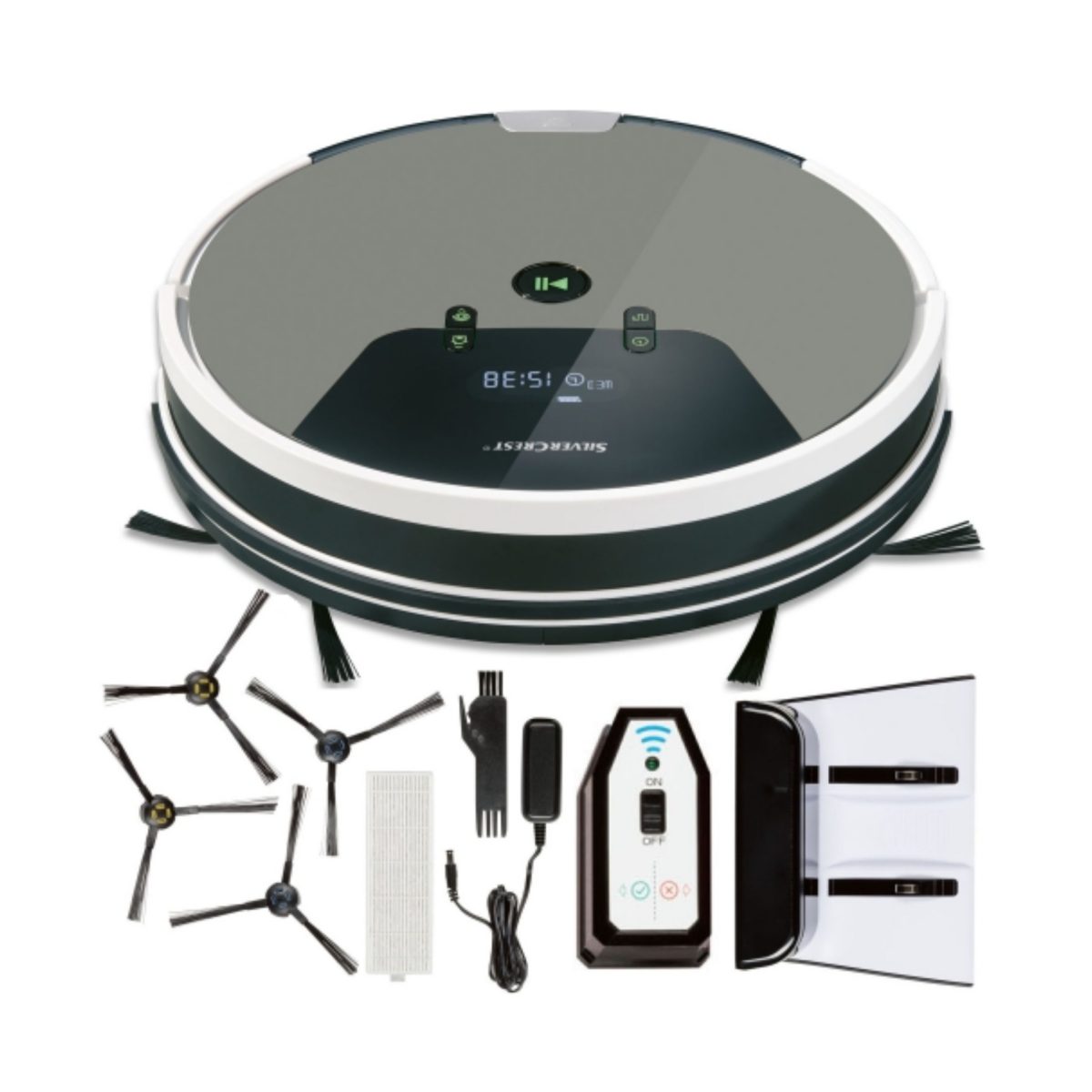 Robot Aspirapolvere Silvercrest SSRA1 WiFi 2600Pa 5 smart APP Bianco e nero - immagine 2