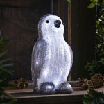 Livarno Home Statuetta Pingueino LED 3D Bianco Caldo 30cm per Giardino esterno - immagine 2