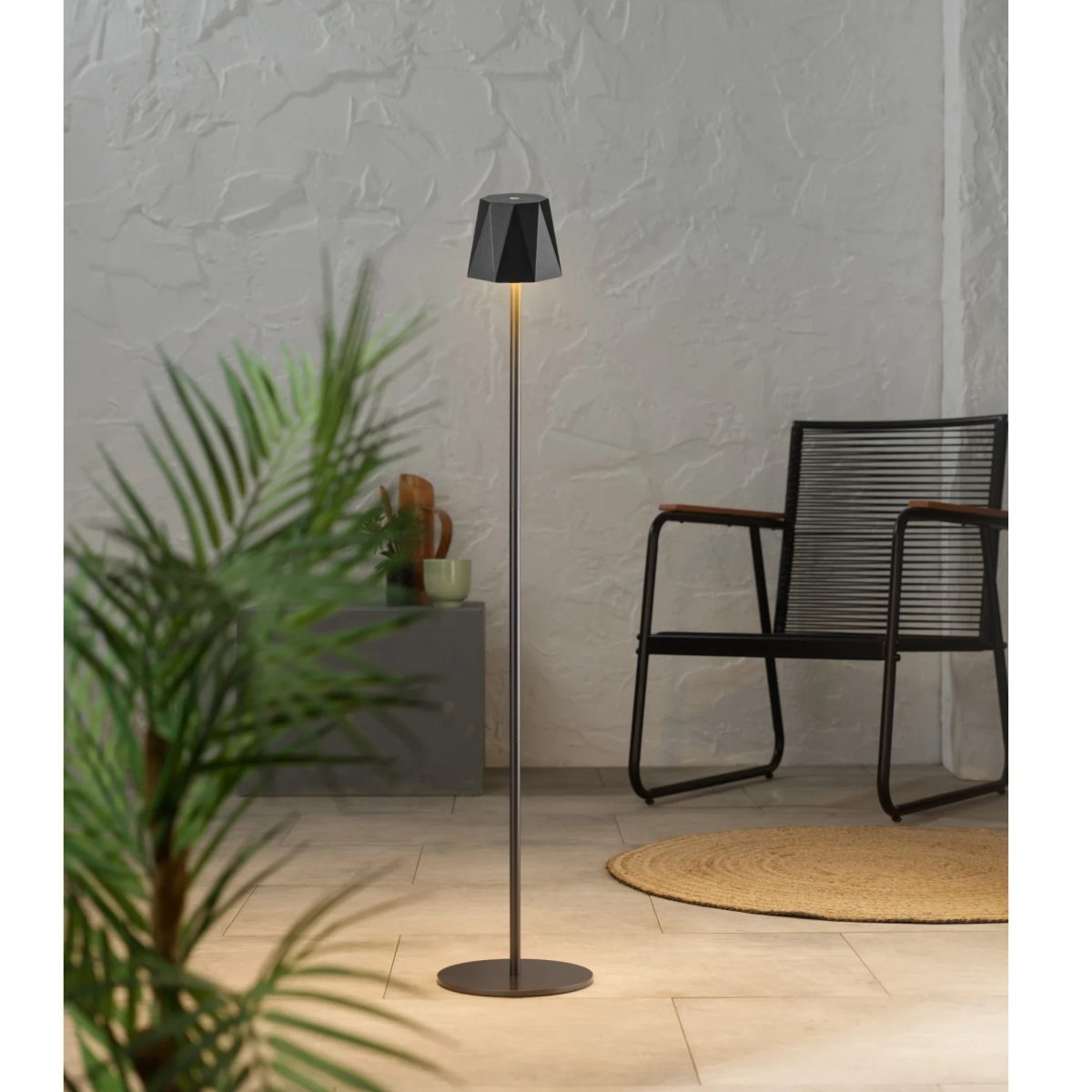 Livarno Piantana led ricaricabile 124 cm luce bianco caldo antracite metallizzato - immagine 3