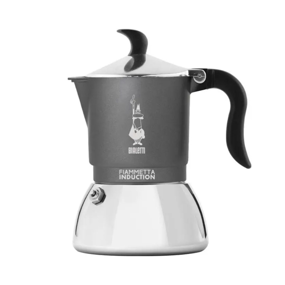 32655.jpg Bialetti Fiammetta Induction Moka 2 Tazze per Piano a Induzione Antracite 0007148 - immagine 1