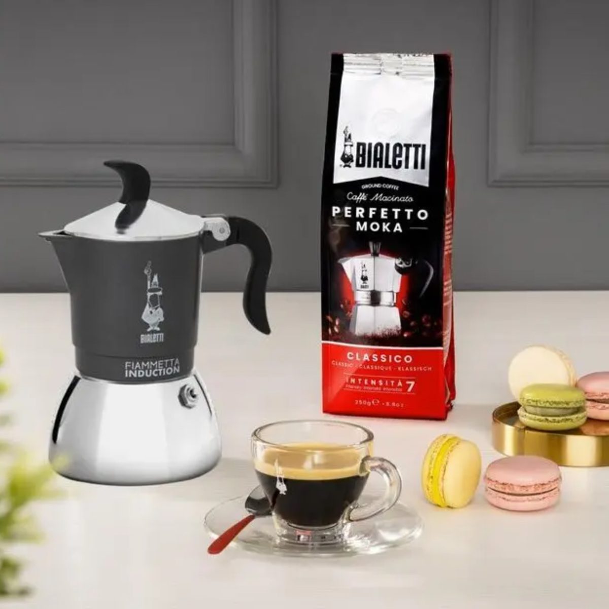 Bialetti Fiammetta Induction Moka 2 Tazze per Piano a Induzione Antracite 0007148 - immagine 4