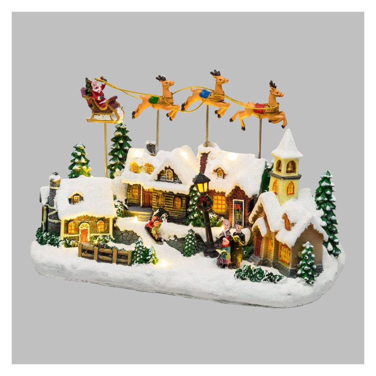 Paesaggio Natale Lotti 76747 XMAS KING Paesaggio con movimento, luci - immagine 2
