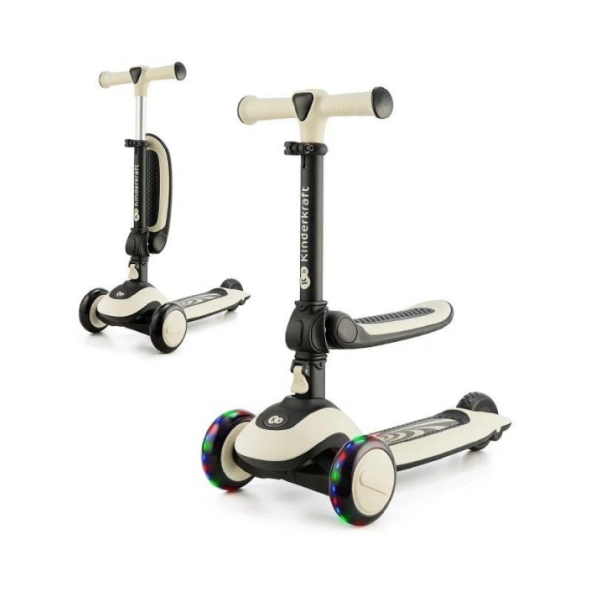 32866.jpg Kinderkraft Halley Monopattino Cavalcabile 2 in 1 Ruote LED Bianco - Nuovo Altro - immagine 1