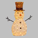 Lotti Sagoma Luminosa Natale Pupazzo di Neve 20 LED Bianco Freddo Interno 70 CM