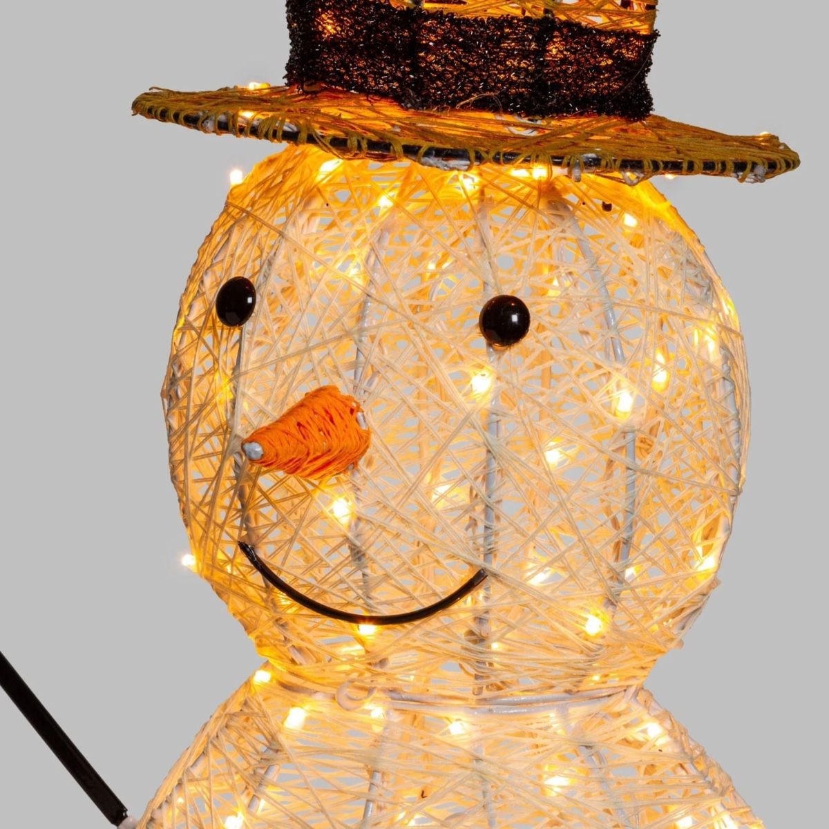 Lotti Sagoma Luminosa Natale Pupazzo di Neve 20 LED Bianco Freddo Interno 70 CM - immagine 3