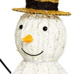 Lotti Sagoma Luminosa Natale Pupazzo di Neve 20 LED Bianco Freddo Interno 70 CM - immagine 6