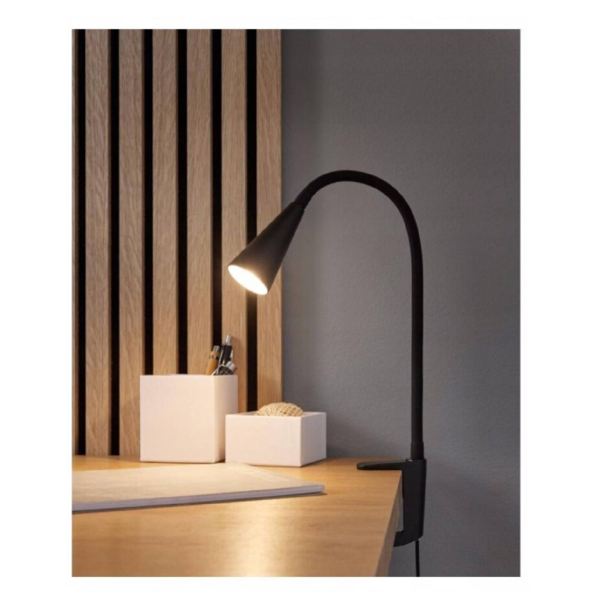 Livarno Lampada led con morsetto 3000 K bianco caldo altezza 56 cm nera - immagine 3