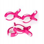 Crivit Mollette per Asciugamani XXL 4pz panni stendino bianco e rosa