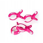Crivit Mollette per Asciugamani XXL 4pz panni stendino bianco e rosa - immagine 2