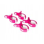 Crivit Mollette per Asciugamani XXL 4pz panni stendino bianco e rosa - immagine 3
