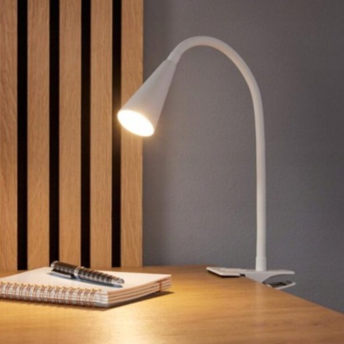 Livarno Lampada led con morsetto 51,8 cm 3000k luce bianco caldo bianca - immagine 5