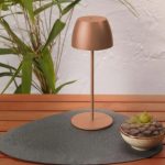 Livarno Lampada da tavolo a led ricaricabile altezza 20 cm bronzo metallizzato - immagine 2
