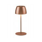 Livarno Lampada da tavolo a led ricaricabile altezza 20 cm bronzo metallizzato