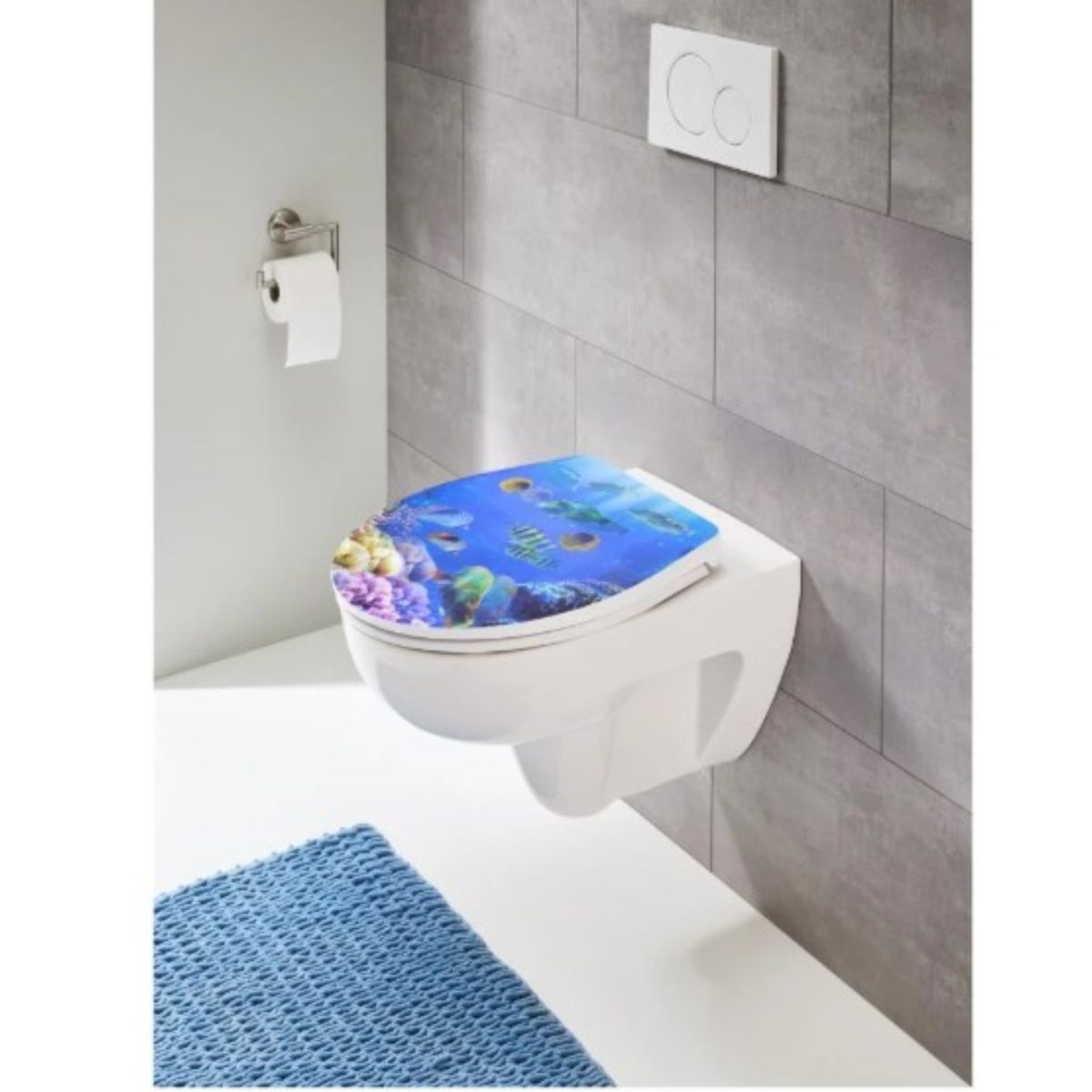 Livarno Premium Asse per WC Chiusura Ammortizzata Soft-Close Motivo Acquario - immagine 2