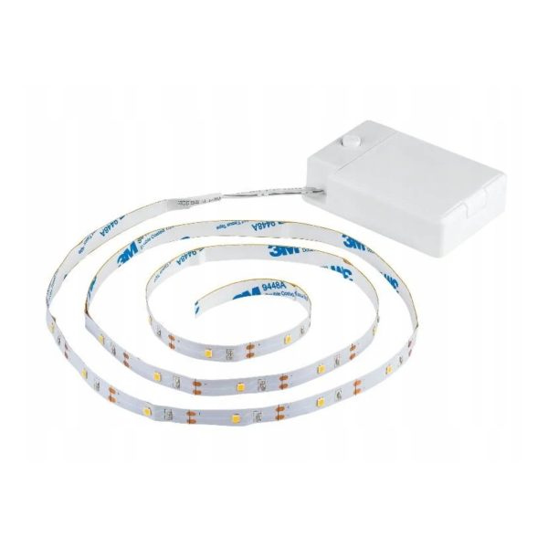 Striscia LED Livarno 30 LED 1m bianco neutro 4000K con box batterie e adesivo 3M