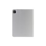 Custodia Tucano iPad Pro 11 argento vista retro con foro fotocamera e logo Tucano in rilievo