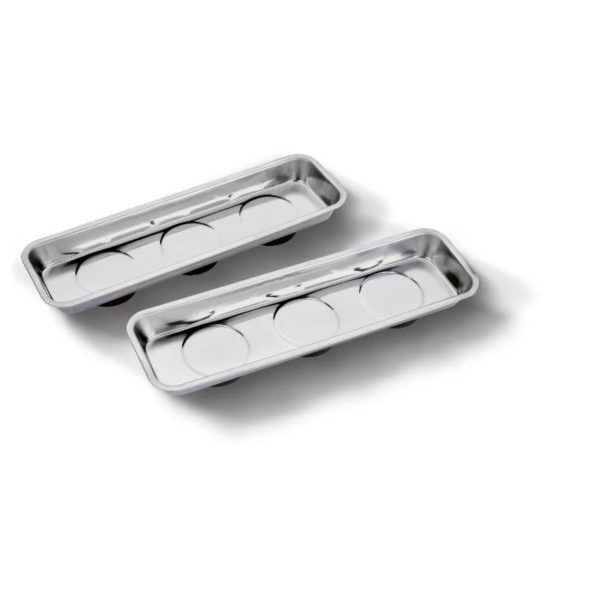 Parkside contenitore magnetico rettangolare 65x226mm, set da 2 pezzi in acciaio inox vista laterale