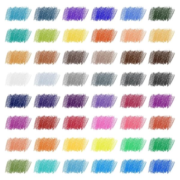 Crelando Matite colorate 48 pezzi, campionatura delle tonalità con tratti di colore ad alta pigmentazione