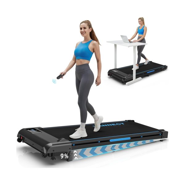 Walking Pad Vannect con inclinazione regolabile, uso a terra e sotto scrivania con telecomando wireless