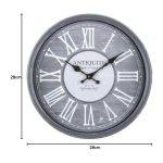 Lowell Orologio Parete Vintage Effetto Legno Anticato 28cm Shabby Chic 00887TG - immagine 2