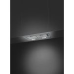 Smeg KSG70E cappa integrata 73 cm in ambiente cucina scura con illuminazione LED sul piano