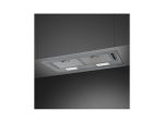 Smeg KSG70E cappa aspirante integrata 73 cm silver dettaglio frontale con filtri e luci LED