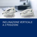 Panasonic KX-TS880EXW telefono fisso, dettaglio inclinazione verticale regolabile a 2 posizioni