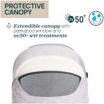 Chicco Seety Florence Beige dettaglio capottina estendibile con finestrella e protezione UV50+