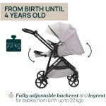 Chicco Seety Florence Beige passeggino schienale e poggiapiedi regolabili per bambini 0-22 kg