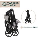 Chicco Seety Florence Beige passeggino chiuso vista laterale telaio leggero da soli 7 kg
