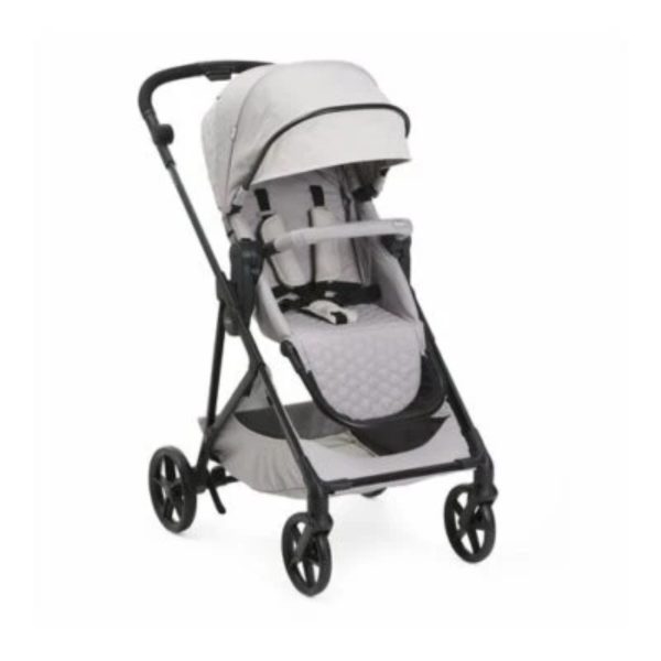 Chicco Seety Florence Beige passeggino 4 ruote vista frontale con capottina e cintura di sicurezza