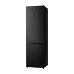 Hisense RB440N4AFE frigorifero combinato nero 336L vista laterale a tre quarti con display touch