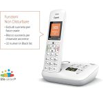 Gigaset E390 telefono cordless con base dotata di display numerico, funzioni Non Disturbare e blocco chiamate anonime