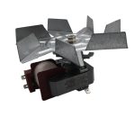 Motore ventola forno Smeg 039290137 vista laterale con bobina rossa e ventola a 6 pale
