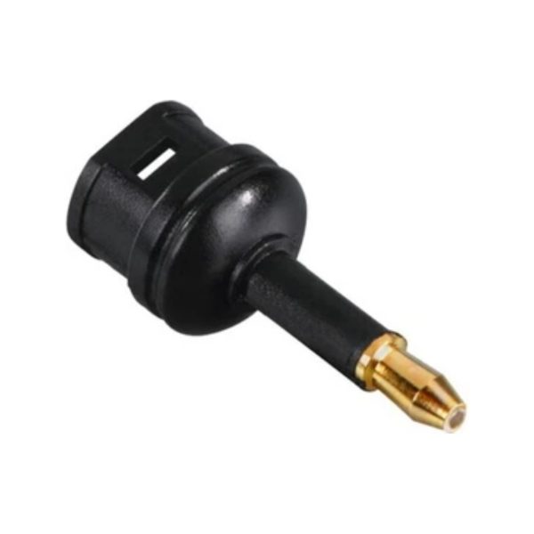 Adattatore Hama 00122364 da Toslink ottico a jack 3.5mm, dettaglio connettore dorato