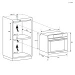 Forno Candy Classic FCC604GH/E, schema tecnico con dimensioni e misure per installazione a incasso