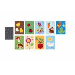 Crelando Set Bricolage Bambini 400 Pezzi, tavolette feltro con soggetti animali e fiori e base perforata inclusa