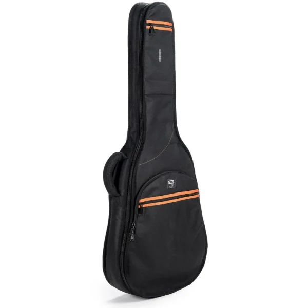 Custodia Stefy Line GB300 CL per chitarra classica 4/4 Black Orange, vista frontale con tasca porta accessori