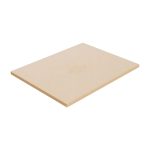 Pietra refrattaria in cordierite Grill Meister 30x38 cm vista dall'alto con logo inciso, priva di alimenti